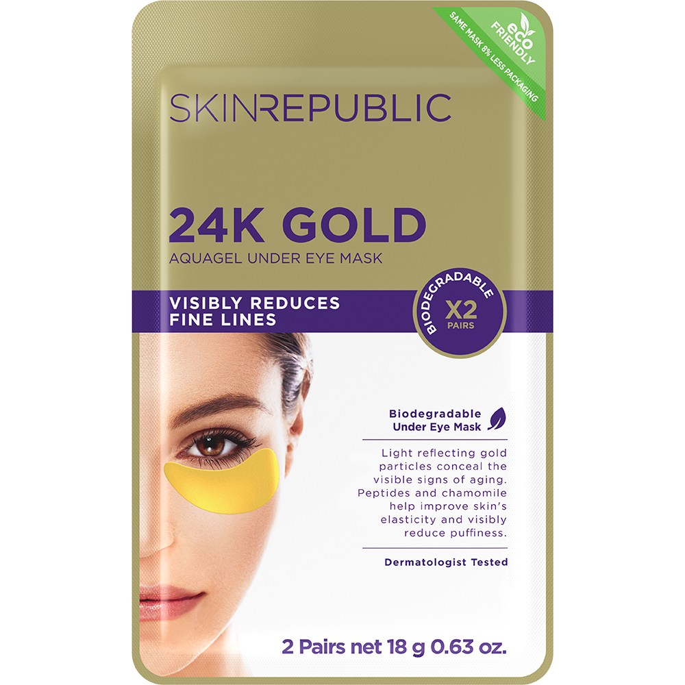 SKIN REPUBLIC Patchs sous l'œil en or 24 carats (2 PAIRS)